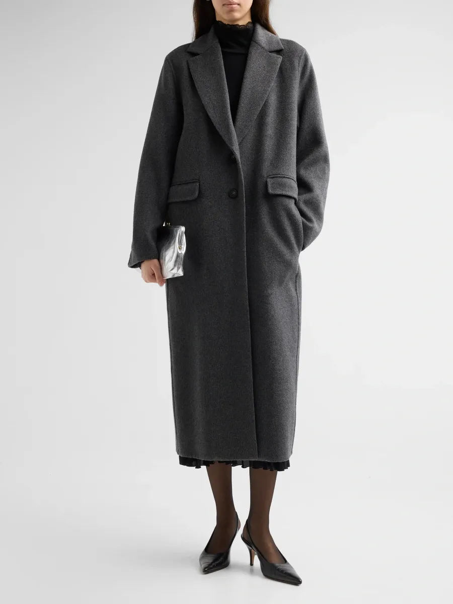 Vince Women's Wool-Cashmere Longline Coat | Thumbnail 2 Vince Women's Wool-Cashmere Longline Coat | Thumbnail 2