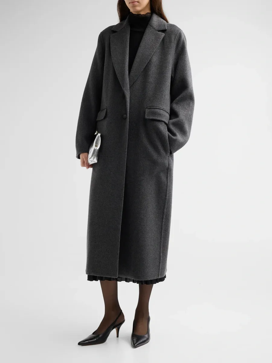 Vince Women's Wool-Cashmere Longline Coat | Thumbnail 4 Vince Women's Wool-Cashmere Longline Coat | Thumbnail 4
