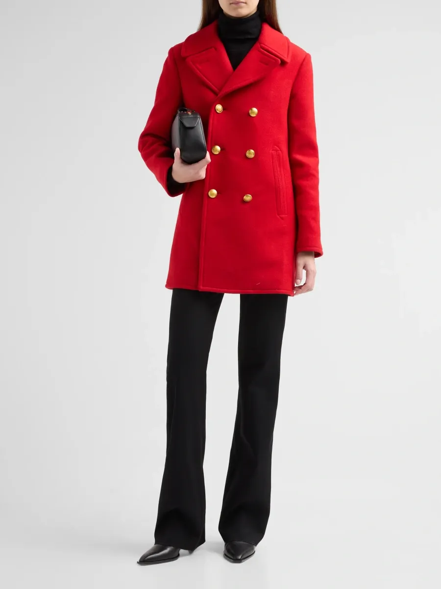 Nili Lotan Women's Cash Virgin Wool Double-Breasted Peacoat | Thumbnail 2