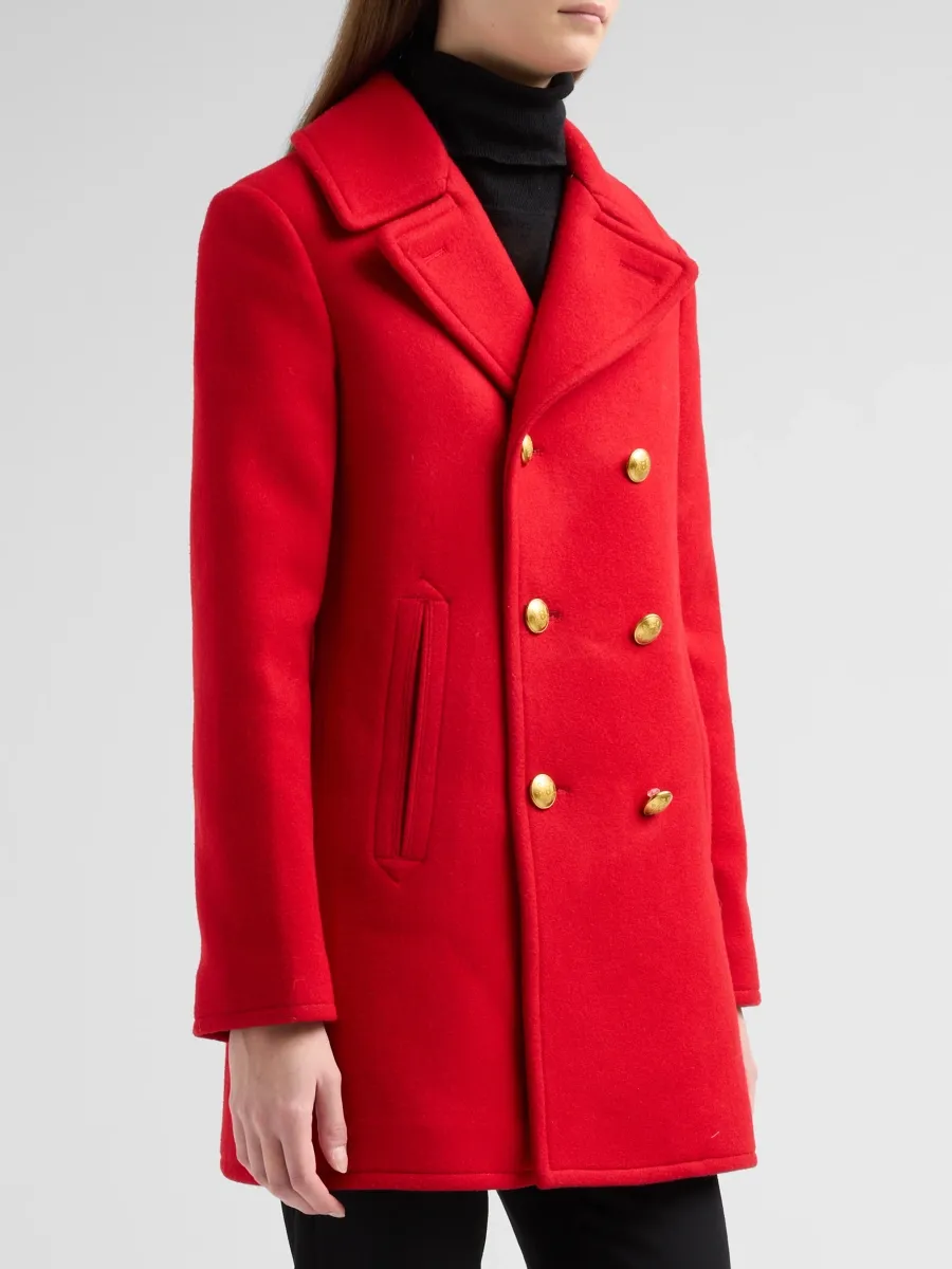 Nili Lotan Women's Cash Virgin Wool Double-Breasted Peacoat | Thumbnail 4
