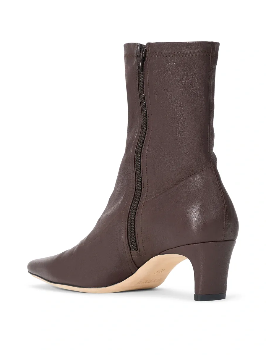 Staud Women's Wally 50MM Leather Ankle Boots | Thumbnail 3