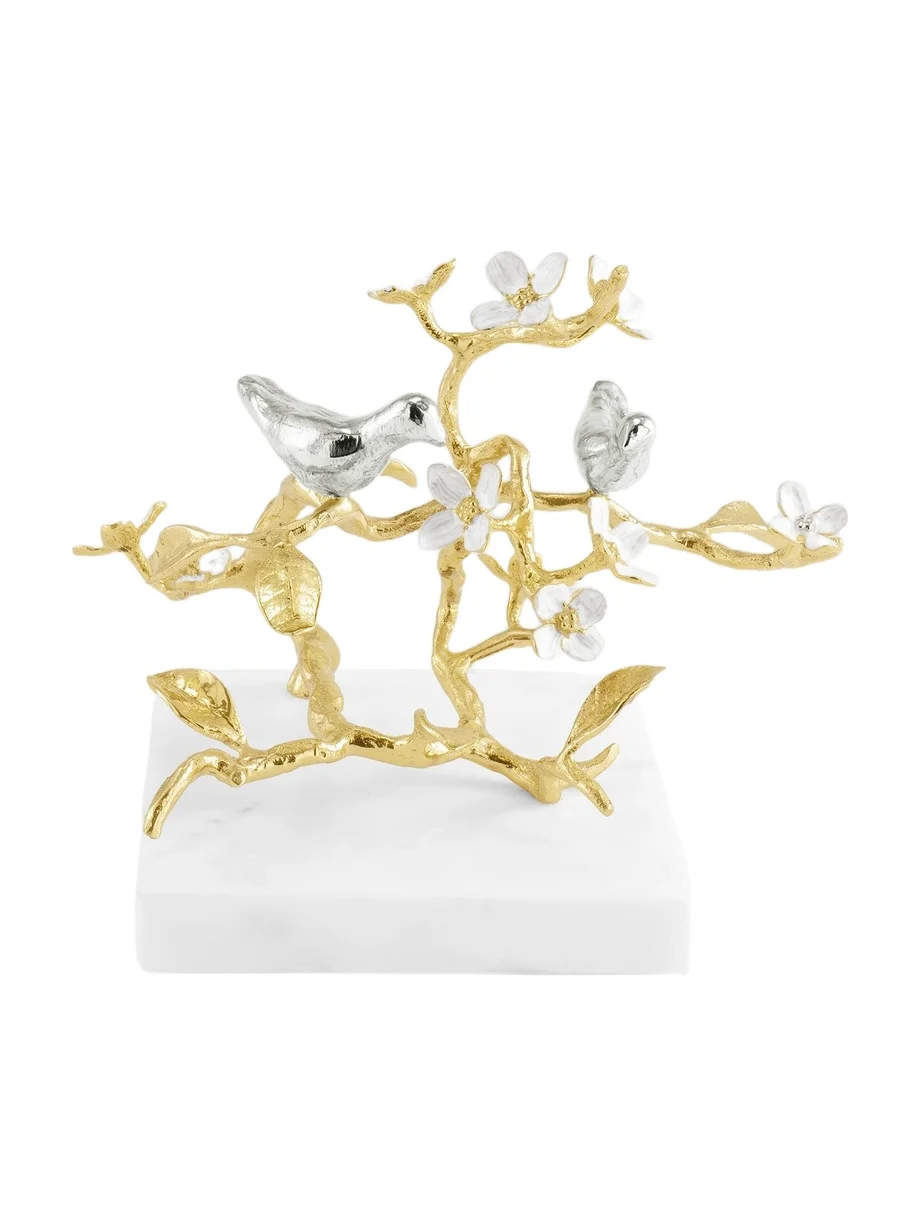Lovebirds Silver & Gold Decorative Object Lovebirds Silver & Gold Decorative Object