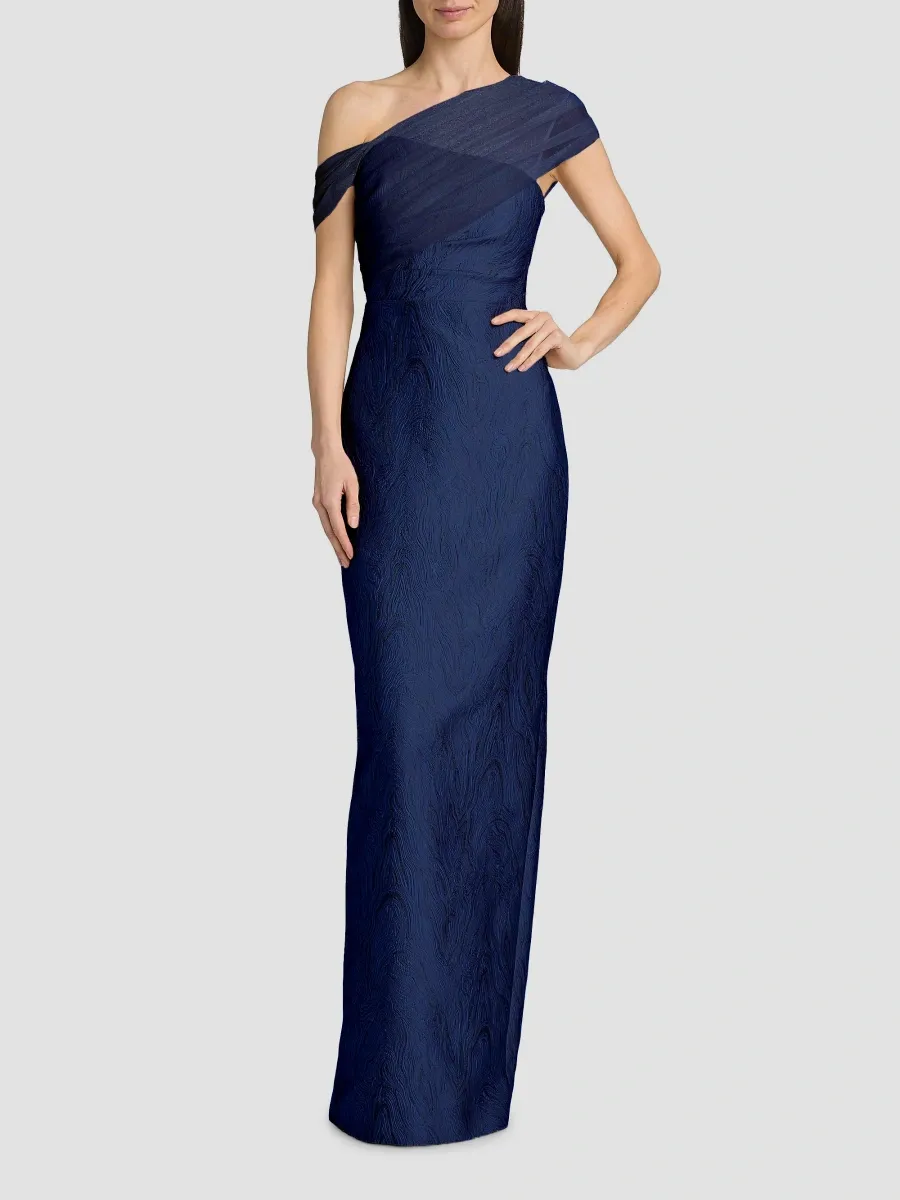 THEIA Women's Zara Draped Shawl Column Dress | Thumbnail 2 THEIA Women's Zara Draped Shawl Column Dress | Thumbnail 2