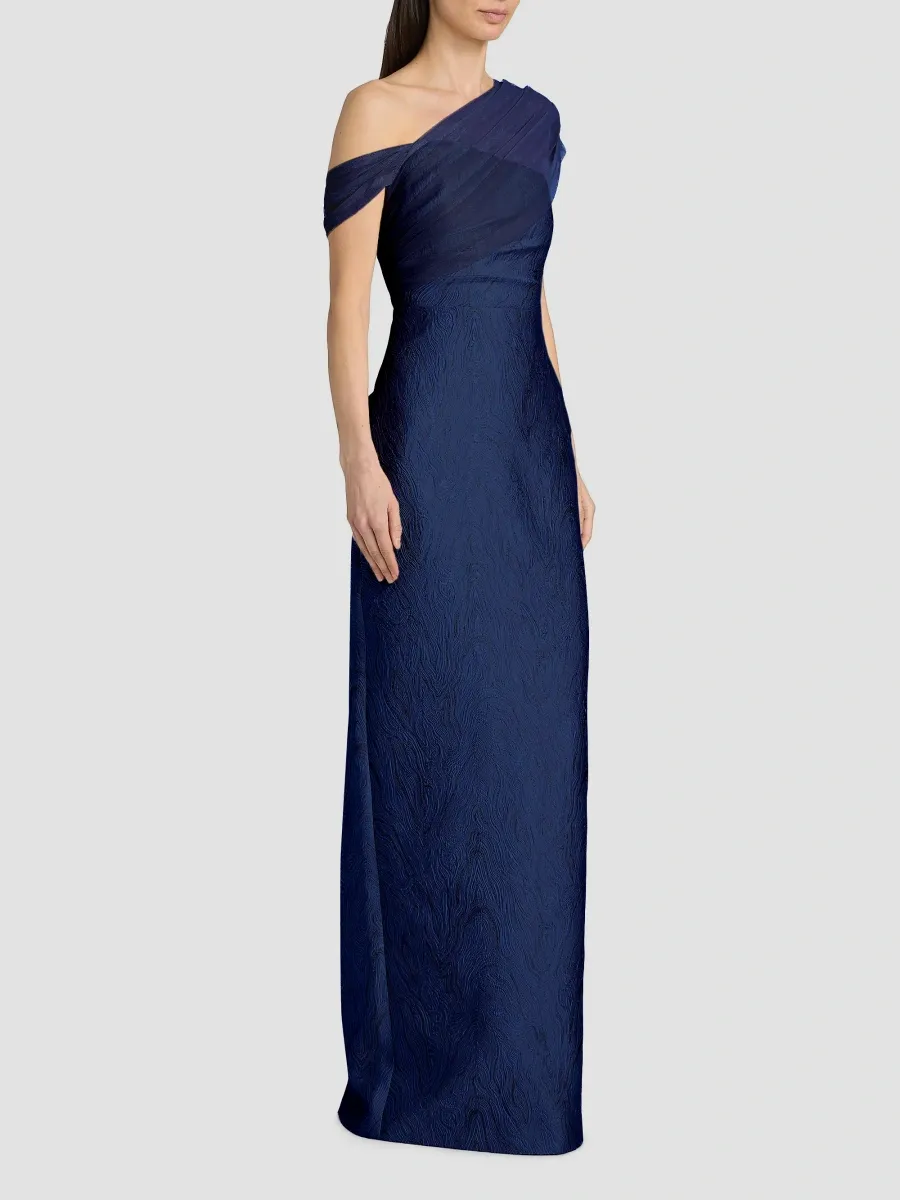 THEIA Women's Zara Draped Shawl Column Dress | Thumbnail 4 THEIA Women's Zara Draped Shawl Column Dress | Thumbnail 4