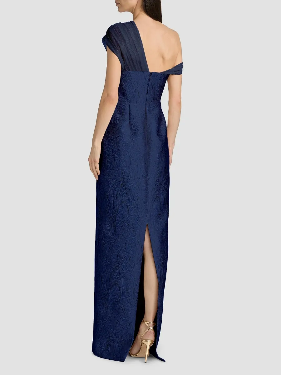 THEIA Women's Zara Draped Shawl Column Dress | Thumbnail 5 THEIA Women's Zara Draped Shawl Column Dress | Thumbnail 5