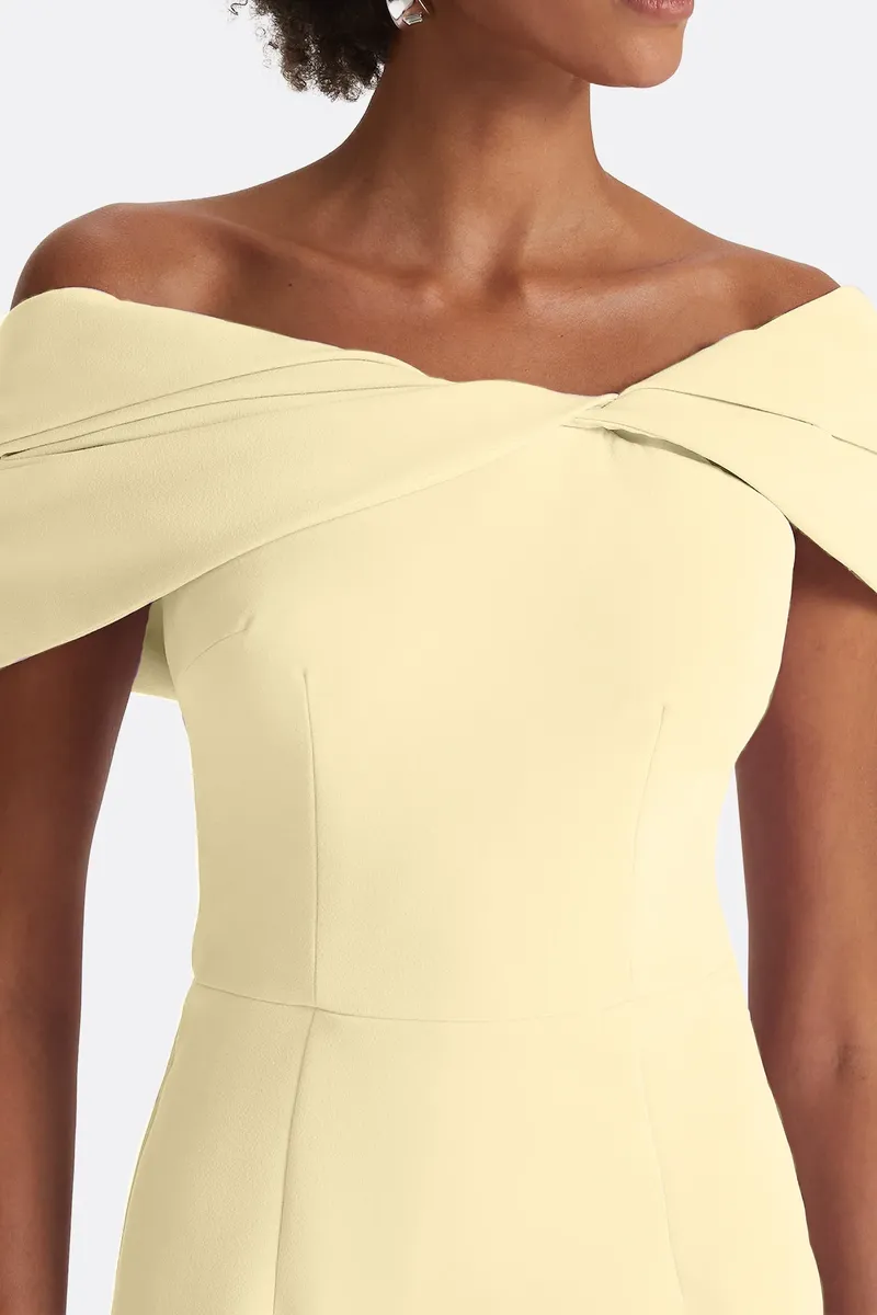 Safiyaa Rossa Long Dress - Pale Yellow | Thumbnail 3