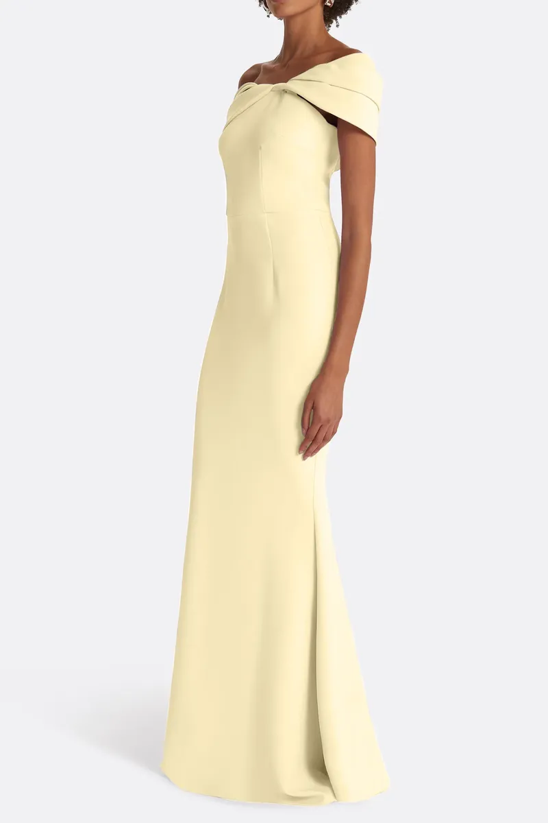Safiyaa Rossa Long Dress - Pale Yellow | Thumbnail 4