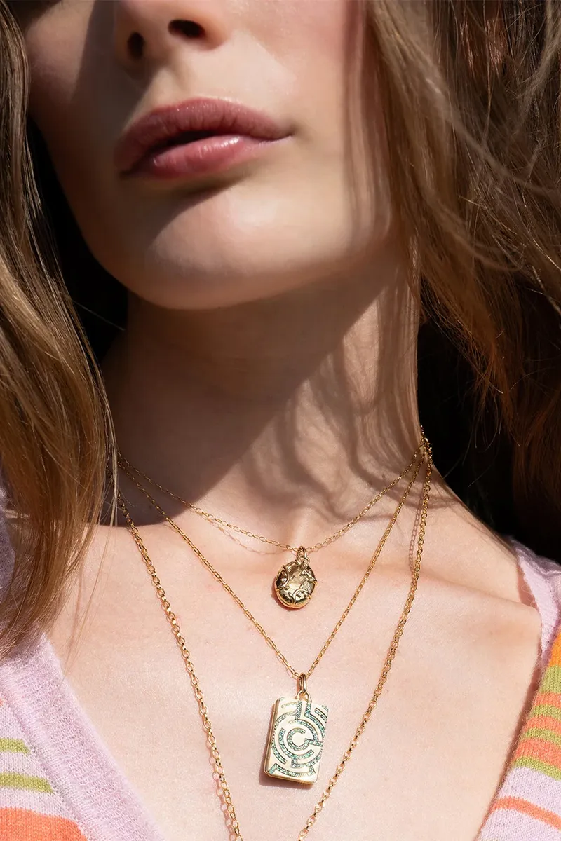 MONICA RICH KOSANN Emerald Le Jardin Garden Maze Locket Necklace | Thumbnail 2
