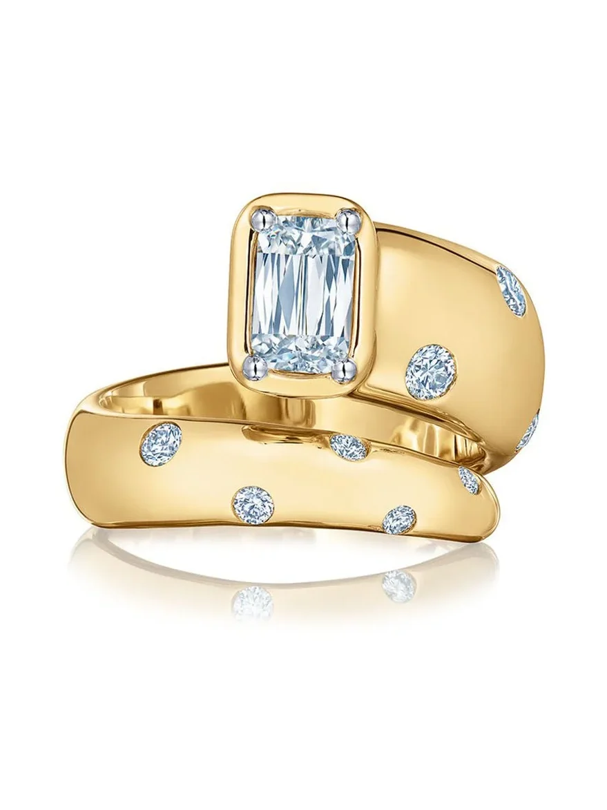 Diamond Cobblestone Ashoka Wrap Ring