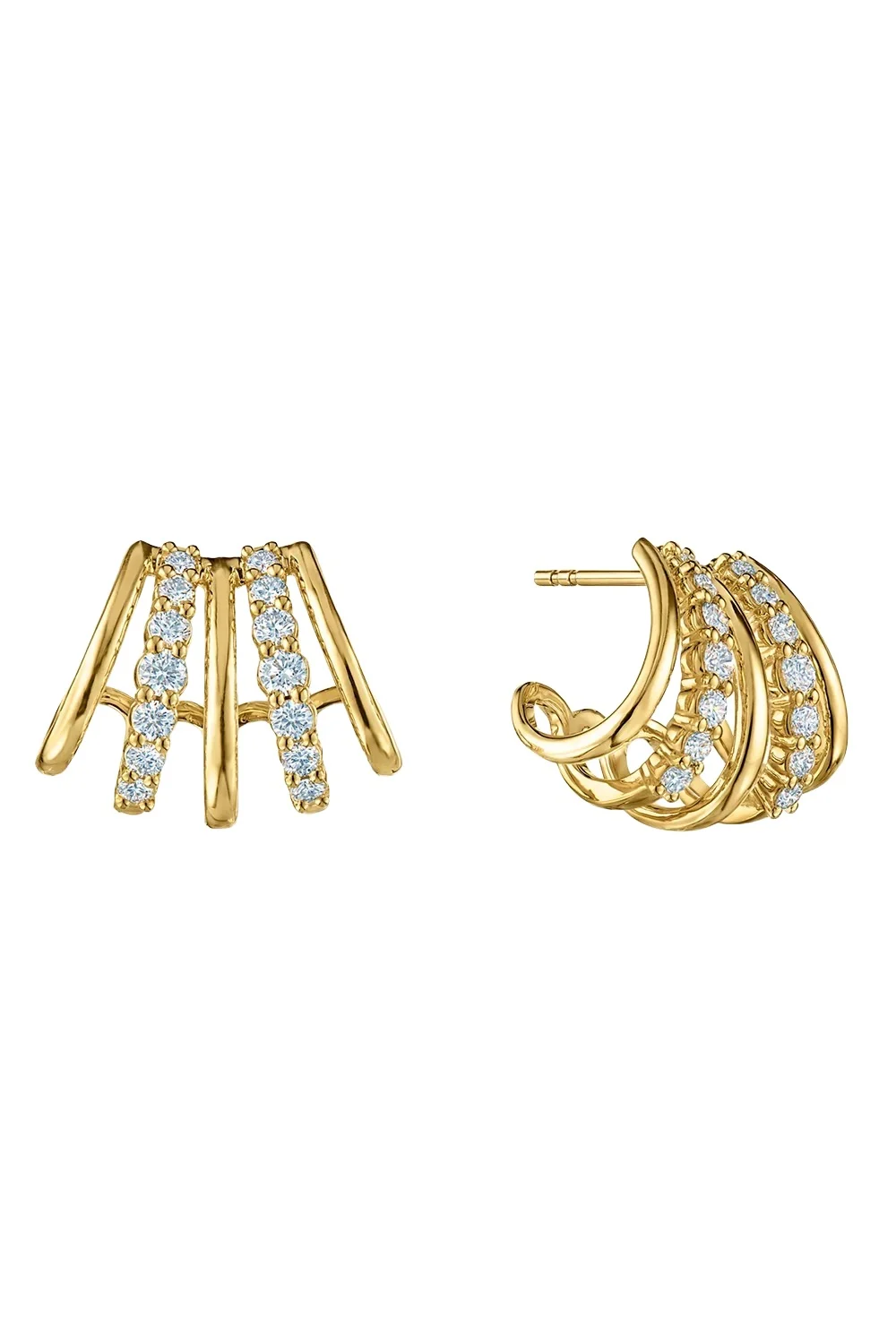 Diamond Alternating Lyric Earrings Diamond Alternating Lyric Earrings