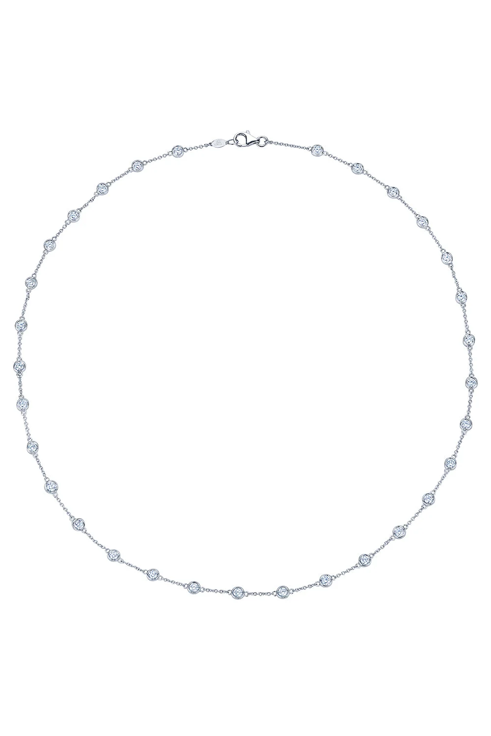 KWIAT Diamond Strings Round Bezel Necklace