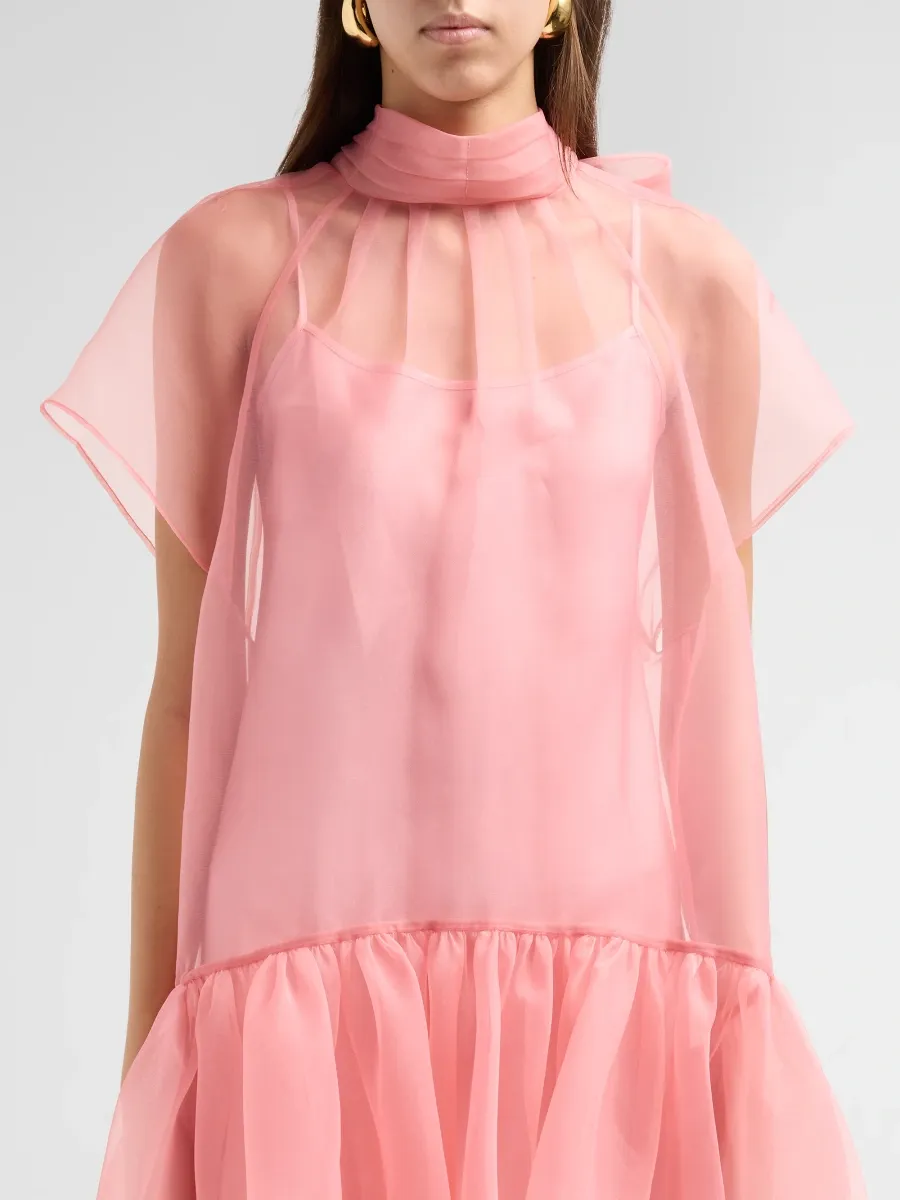 Simkhai Women's Beaux Semi-Sheer Tiered Mini Dress | Thumbnail 5 Simkhai Women's Beaux Semi-Sheer Tiered Mini Dress | Thumbnail 5