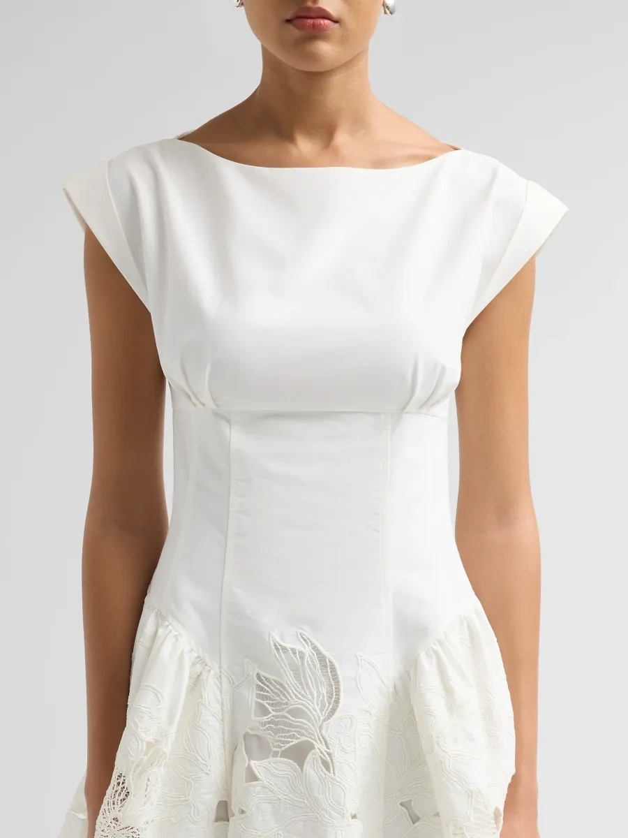 Simkhai Women's Lorava Cotton-Blend Mini Dress | Thumbnail 5 Simkhai Women's Lorava Cotton-Blend Mini Dress | Thumbnail 5