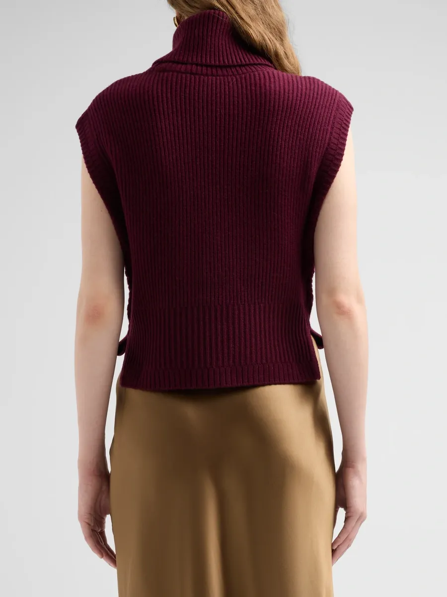 Simkhai Women's Maple Wool-Cashmere Vest | Thumbnail 3 Simkhai Women's Maple Wool-Cashmere Vest | Thumbnail 3