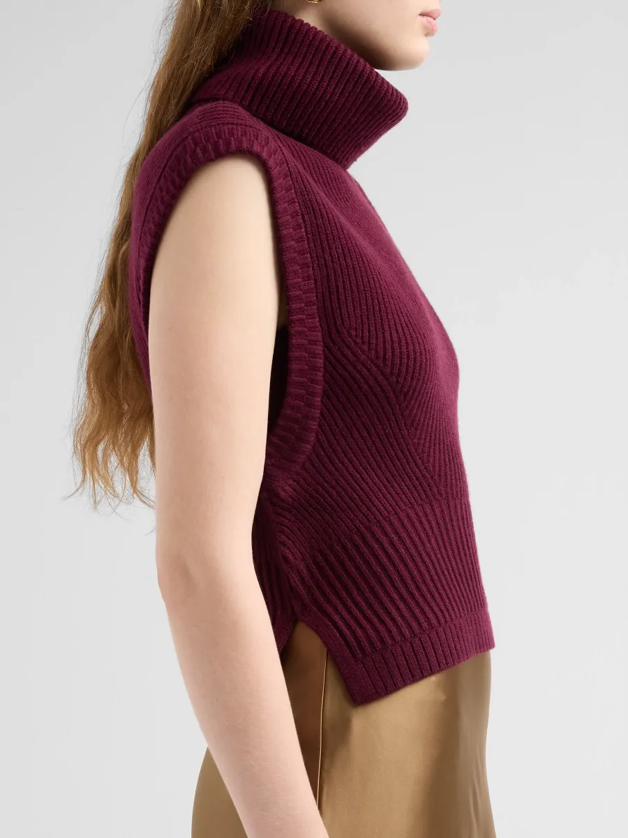 Simkhai Women's Maple Wool-Cashmere Vest | Thumbnail 5 Simkhai Women's Maple Wool-Cashmere Vest | Thumbnail 5
