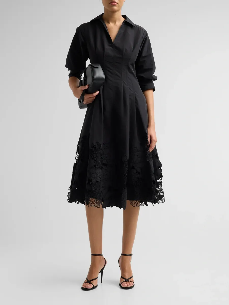 Simkhai Women's Sami Embroidered Cotton-Blend Midi Shirtdress | Thumbnail 2 Simkhai Women's Sami Embroidered Cotton-Blend Midi Shirtdress | Thumbnail 2