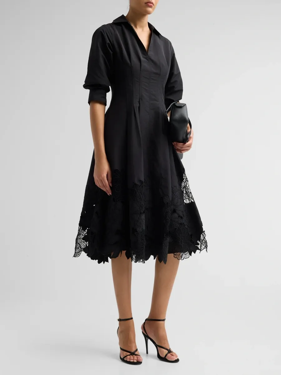 Simkhai Women's Sami Embroidered Cotton-Blend Midi Shirtdress | Thumbnail 4 Simkhai Women's Sami Embroidered Cotton-Blend Midi Shirtdress | Thumbnail 4