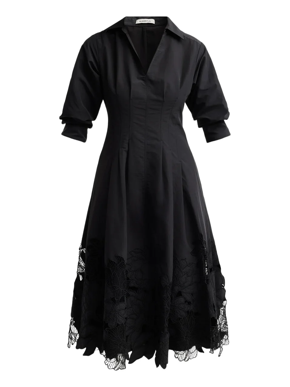 Women's Sami Embroidered Cotton-Blend Midi Shirtdress