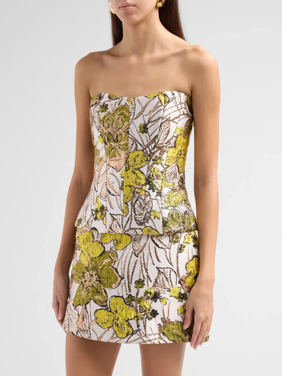 Simkhai Women's Maile Floral Jacquard Bustier Top | Thumbnail 4 Simkhai Women's Maile Floral Jacquard Bustier Top | Thumbnail 4