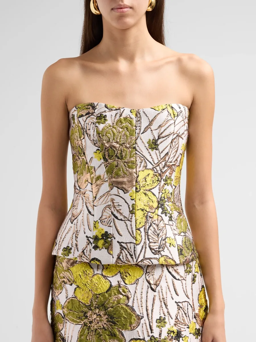 Simkhai Women's Maile Floral Jacquard Bustier Top | Thumbnail 5 Simkhai Women's Maile Floral Jacquard Bustier Top | Thumbnail 5