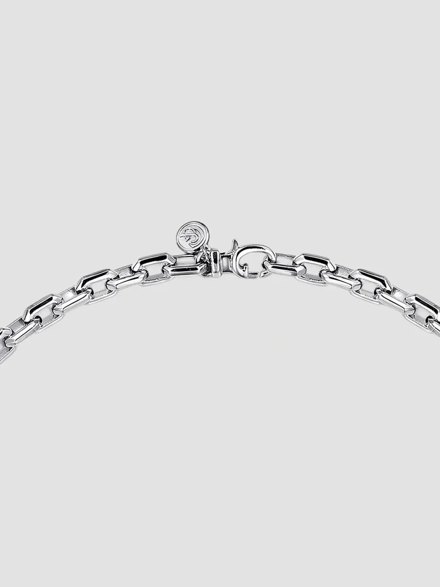 Gabriel & Co Men's Classic Sterling Silver Faceted Oval-Link Chain Necklace/5.6MM | Thumbnail 4