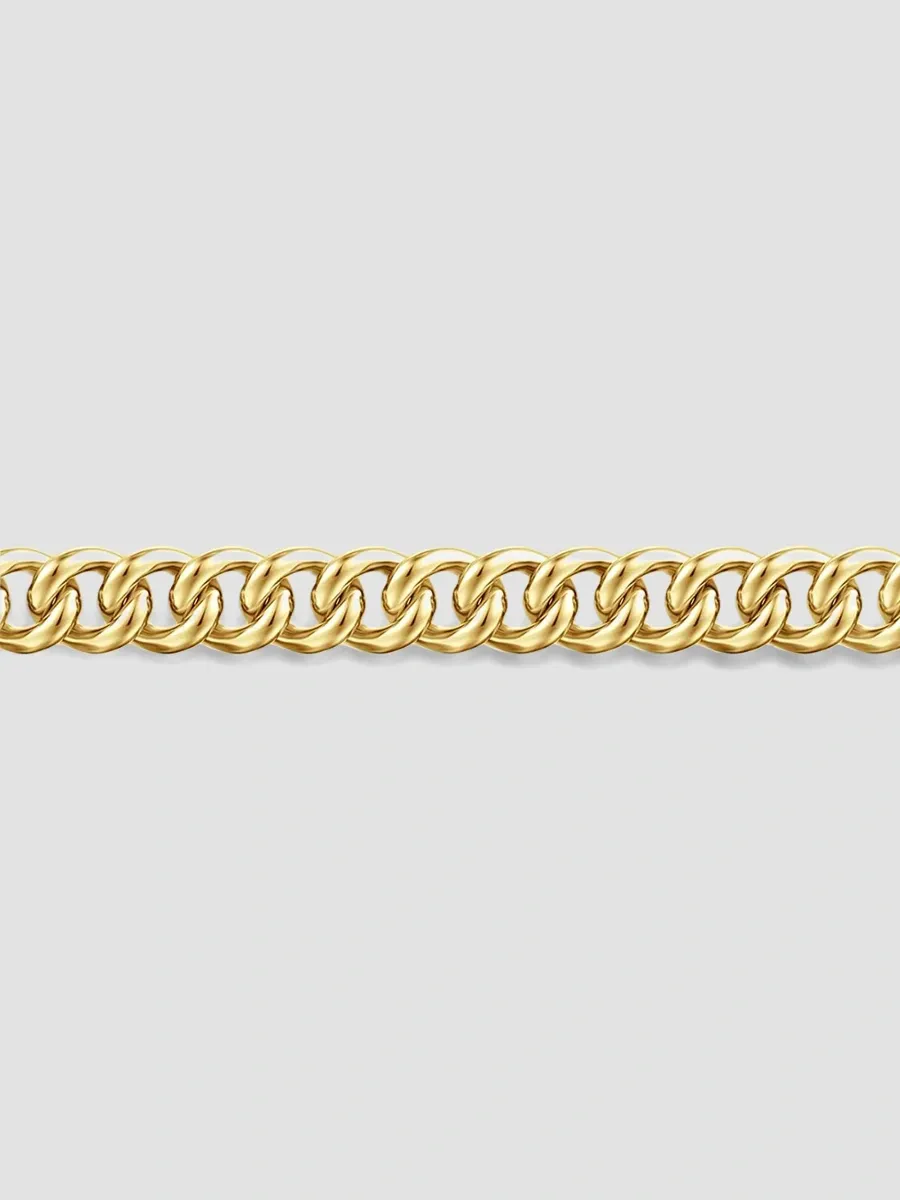 Gabriel & Co Men's Classic 14K Yellow Gold Cuban Chain Bracelet/3MM | Thumbnail 2 Gabriel & Co Men's Classic 14K Yellow Gold Cuban Chain Bracelet/3MM | Thumbnail 2