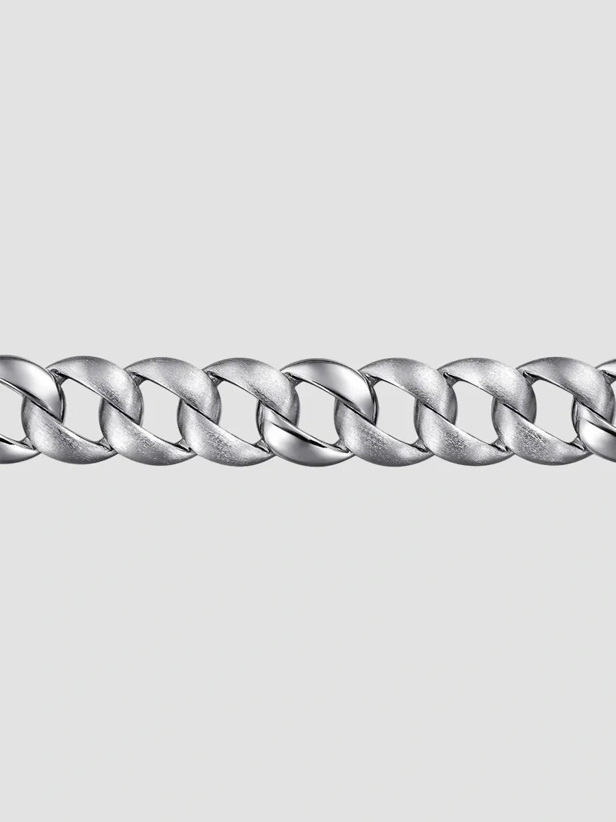 Gabriel & Co Men's Classic Sterling Silver Curb Chain Bracelet/0.55" | Thumbnail 2 Gabriel & Co Men's Classic Sterling Silver Curb Chain Bracelet/0.55" | Thumbnail 2