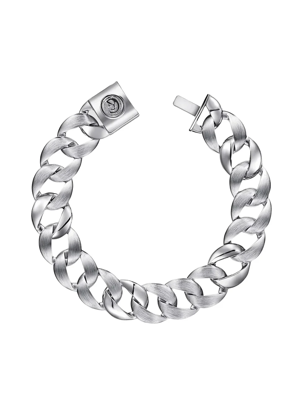 Gabriel & Co Men's Classic Sterling Silver Curb Chain Bracelet/0.55"