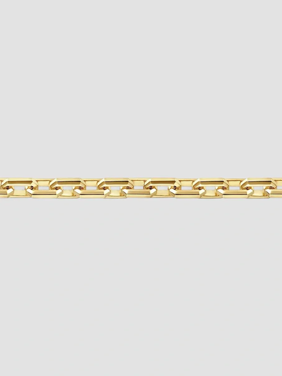 Gabriel & Co Men's Classic 14K Yellow Gold Faceted Oval-Link Chain Bracelet/5.5MM | Thumbnail 3 Gabriel & Co Men's Classic 14K Yellow Gold Faceted Oval-Link Chain Bracelet/5.5MM | Thumbnail 3