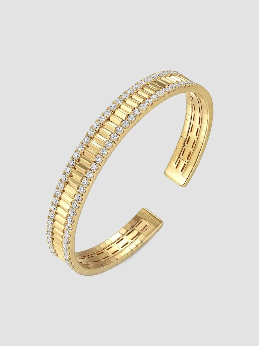 Gabriel & Co Women's 14K Yellow Gold & 2.45 TCW Diamond Cuff | Thumbnail 3 Gabriel & Co Women's 14K Yellow Gold & 2.45 TCW Diamond Cuff | Thumbnail 3