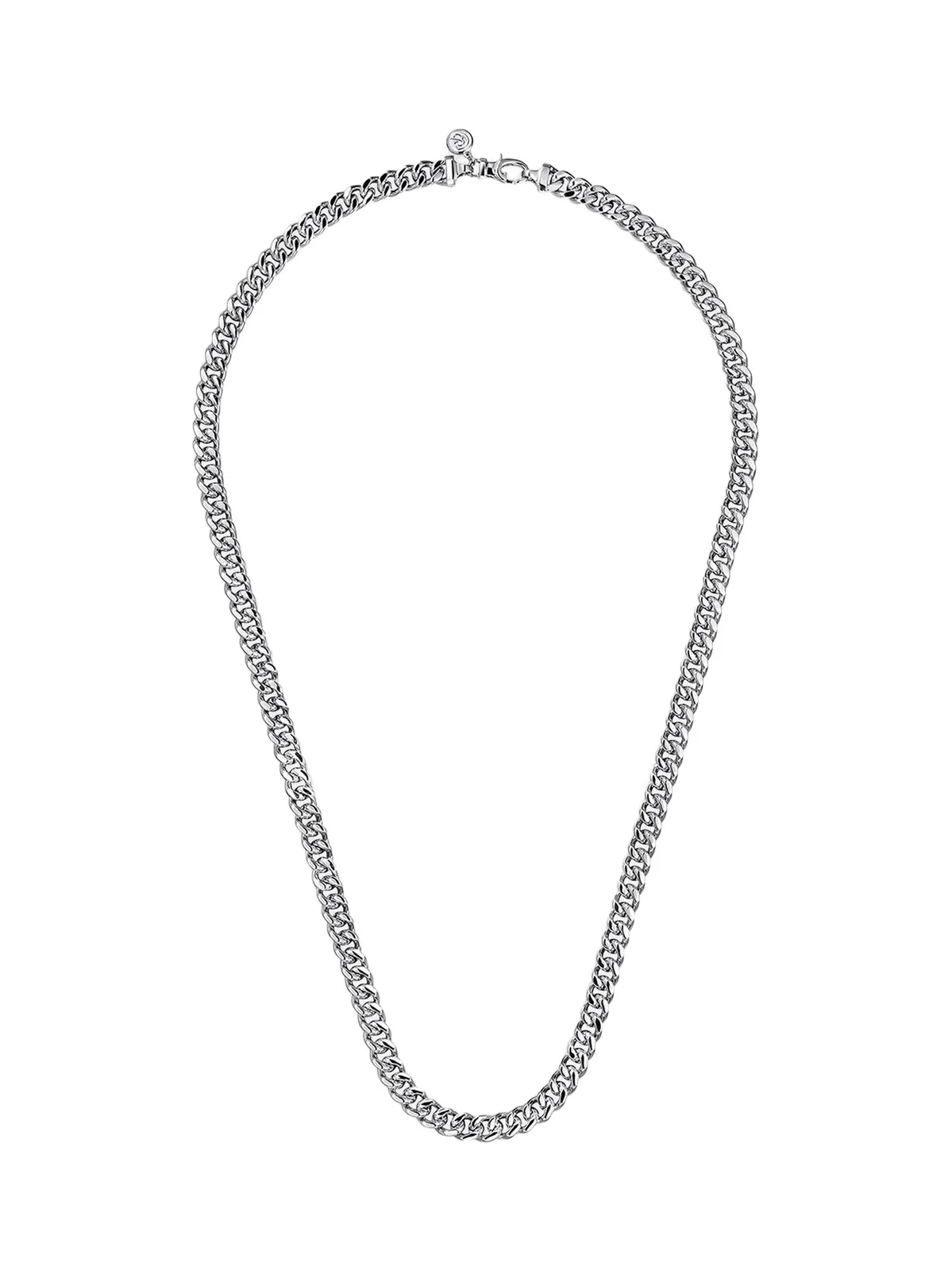 Gabriel & Co Men's Classic Sterling Silver Cuban Chain Necklace/7MM