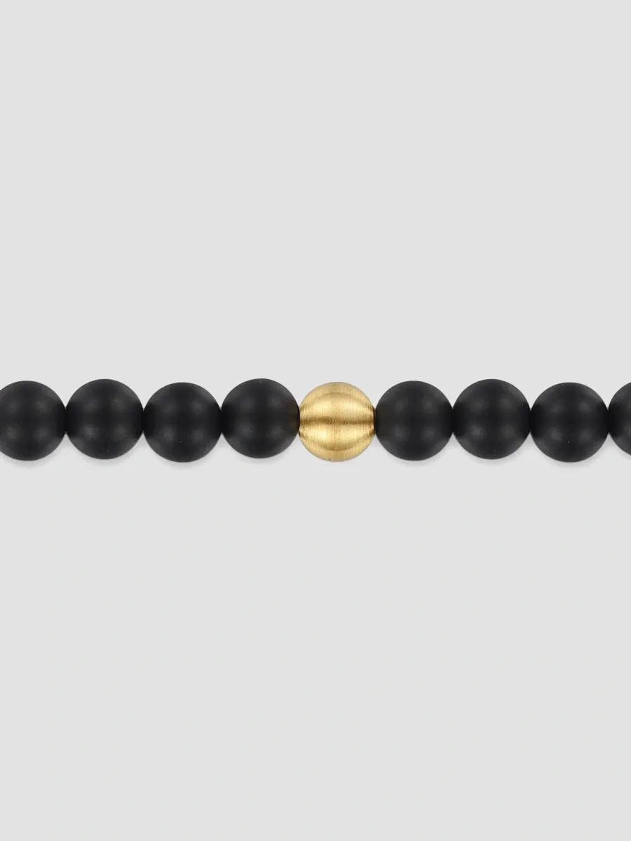 Gabriel & Co Men's Bujukan Black Titanium & 14K Yellow Gold Beaded Bracelet | Thumbnail 3 Gabriel & Co Men's Bujukan Black Titanium & 14K Yellow Gold Beaded Bracelet | Thumbnail 3