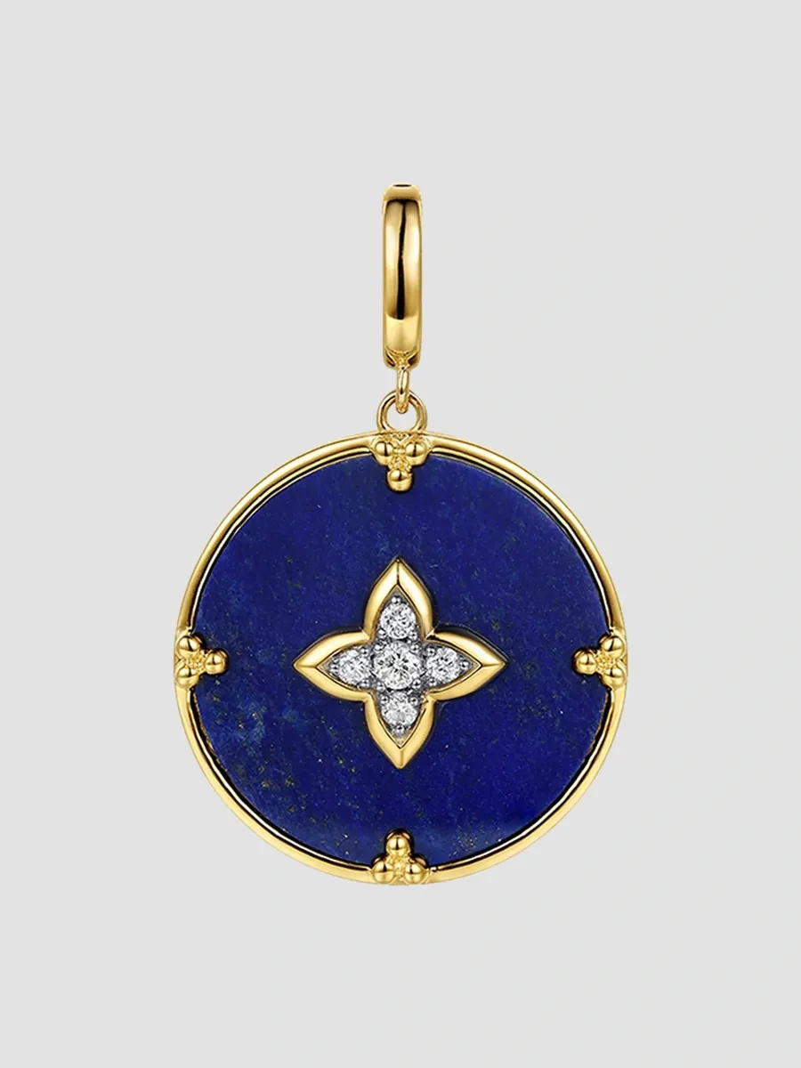 Gabriel & Co Women's 14K Yellow Gold, Lapis & 0.15 TCW Diamond Pendant | Thumbnail 3 Gabriel & Co Women's 14K Yellow Gold, Lapis & 0.15 TCW Diamond Pendant | Thumbnail 3