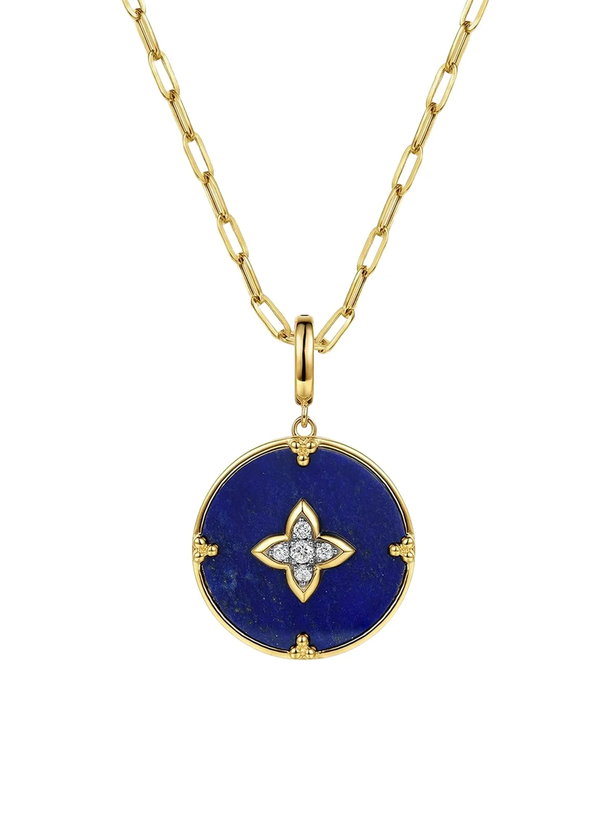 Women's 14K Yellow Gold, Lapis & 0.15 TCW Diamond Pendant Women's 14K Yellow Gold, Lapis & 0.15 TCW Diamond Pendant