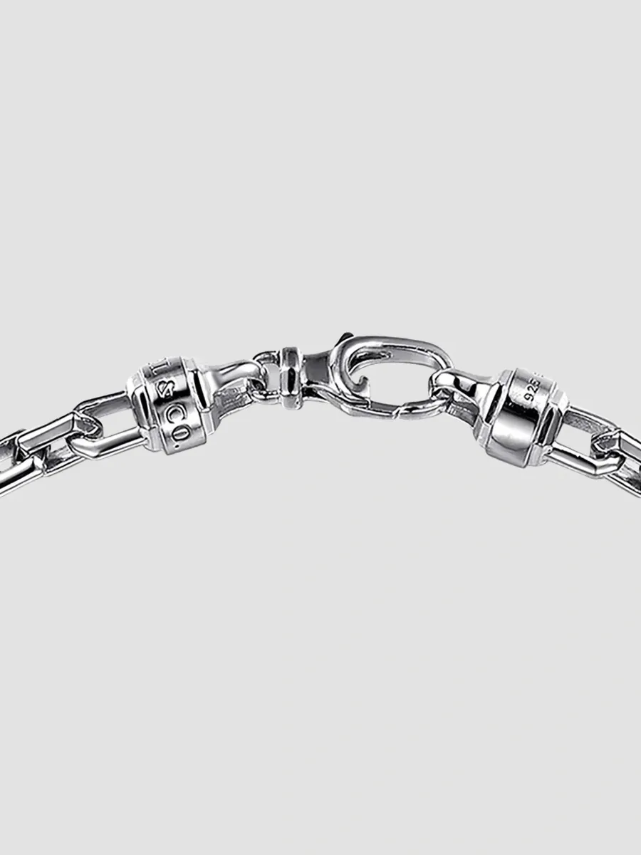 Gabriel & Co Men's Classic Sterling Silver Faceted Oval-Link Chain Necklace/5.5MM | Thumbnail 2 Gabriel & Co Men's Classic Sterling Silver Faceted Oval-Link Chain Necklace/5.5MM | Thumbnail 2