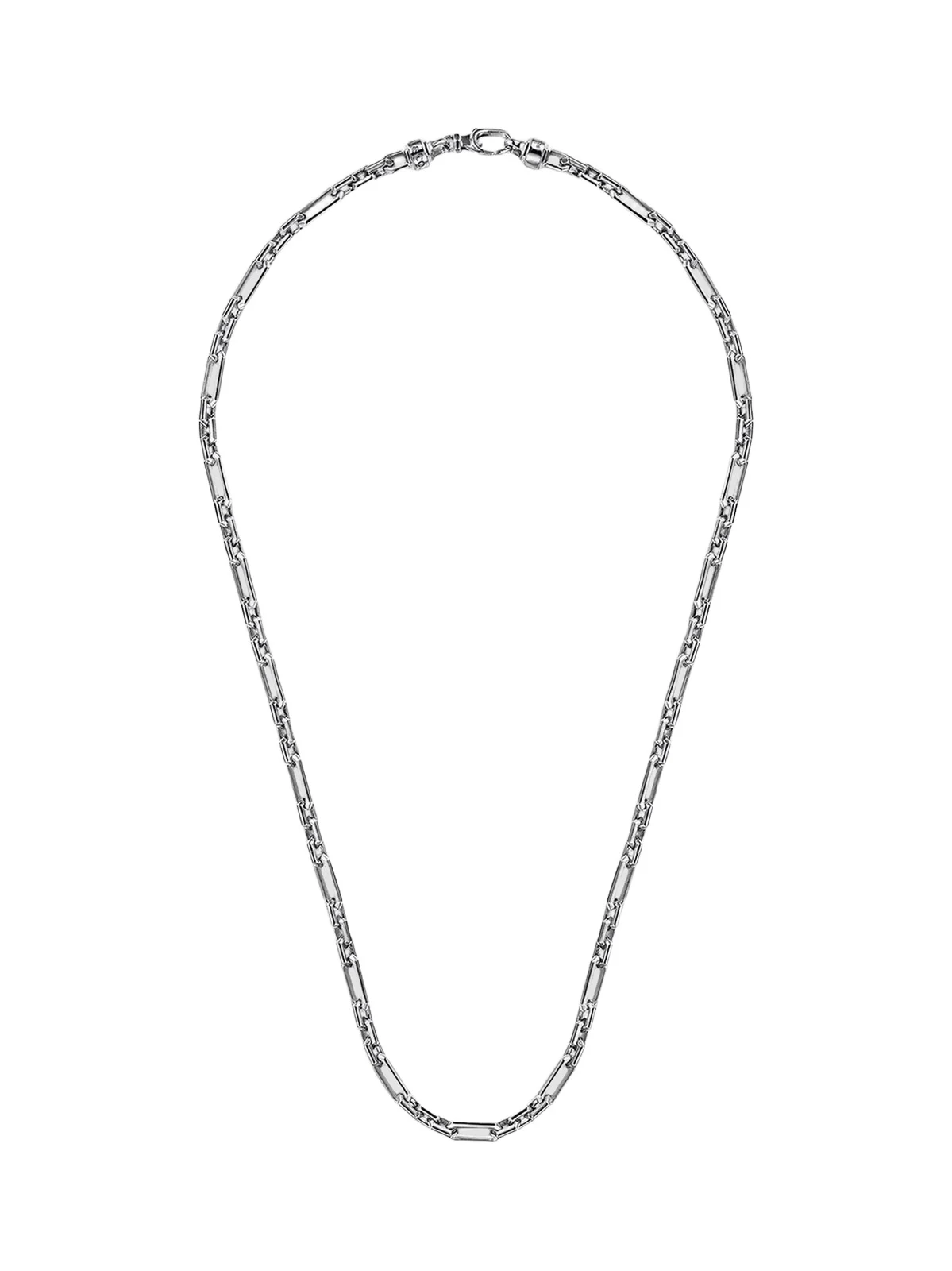 Gabriel & Co Men's Classic Sterling Silver Faceted Oval-Link Chain Necklace/5.5MM