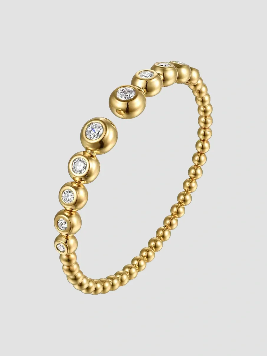 Gabriel & Co Women's Bujukan 14K Yellow Gold & 1.47 TCW Diamond Beaded Cuff | Thumbnail 3 Gabriel & Co Women's Bujukan 14K Yellow Gold & 1.47 TCW Diamond Beaded Cuff | Thumbnail 3