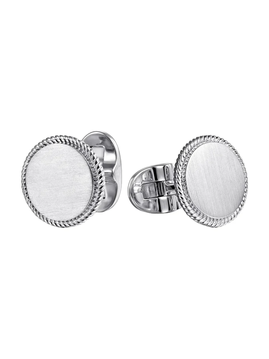 Gabriel & Co Men's Hampton Sterling Silver Round Cufflinks
