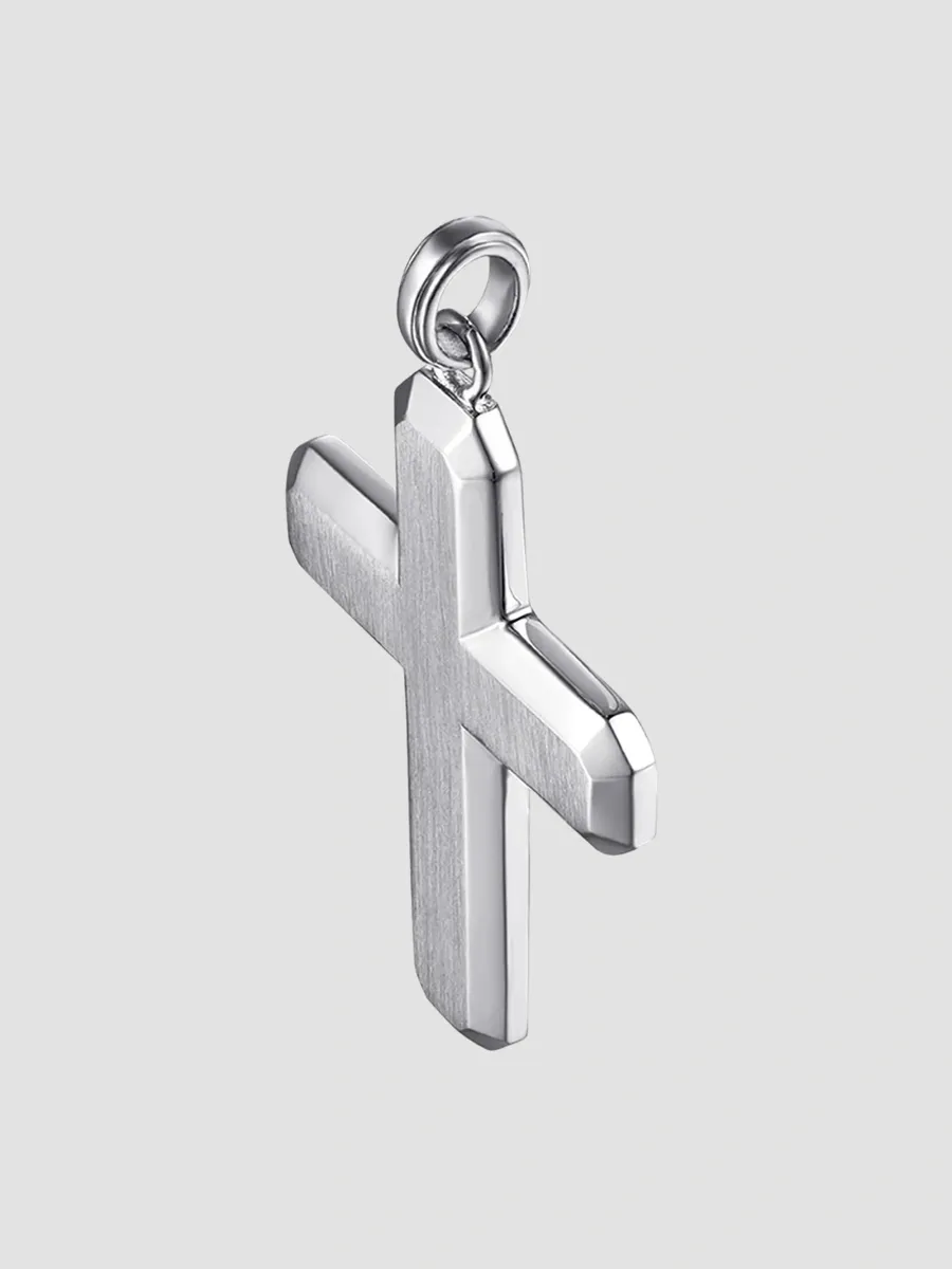 Gabriel & Co Men's Contemporary Sterling Silver Cross Pendant | Thumbnail 3 Gabriel & Co Men's Contemporary Sterling Silver Cross Pendant | Thumbnail 3