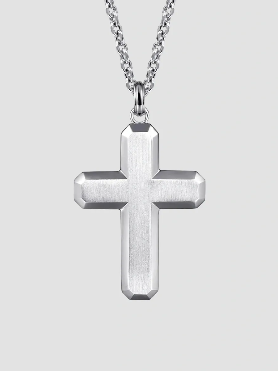 Gabriel & Co Men's Contemporary Sterling Silver Cross Pendant | Thumbnail 5 Gabriel & Co Men's Contemporary Sterling Silver Cross Pendant | Thumbnail 5