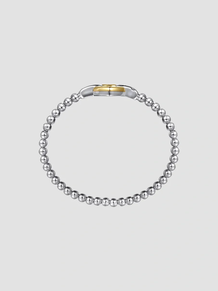 Gabriel & Co Women's Sterling Silver & 14K Yellow Gold Beaded Heart Bracelet | Thumbnail 4 Gabriel & Co Women's Sterling Silver & 14K Yellow Gold Beaded Heart Bracelet | Thumbnail 4