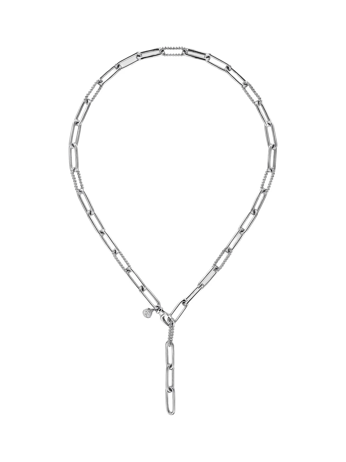 Women's Bujukan Sterling Silver Paper-Clip Link Necklace