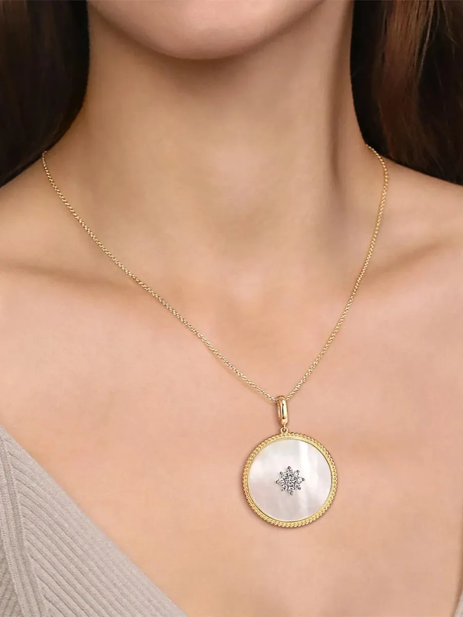 Gabriel & Co Women's Bujukan 14K Yellow Gold, Mother-Of-Pearl & 0.50 TCW Diamond Pendant | Thumbnail 2 Gabriel & Co Women's Bujukan 14K Yellow Gold, Mother-Of-Pearl & 0.50 TCW Diamond Pendant | Thumbnail 2