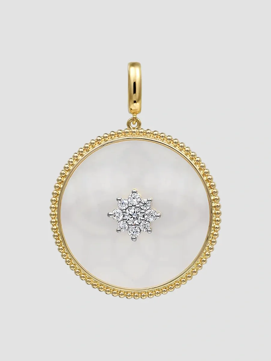 Gabriel & Co Women's Bujukan 14K Yellow Gold, Mother-Of-Pearl & 0.50 TCW Diamond Pendant | Thumbnail 3 Gabriel & Co Women's Bujukan 14K Yellow Gold, Mother-Of-Pearl & 0.50 TCW Diamond Pendant | Thumbnail 3