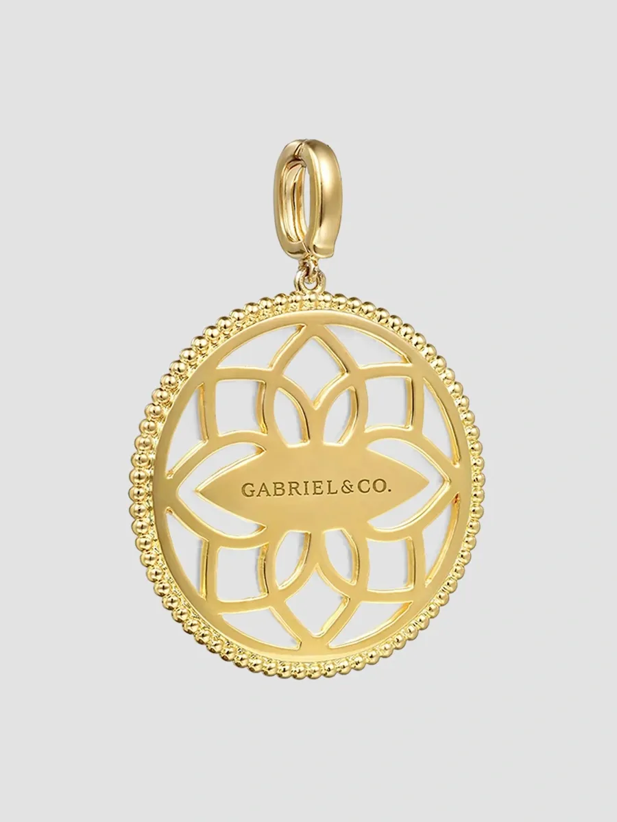 Gabriel & Co Women's Bujukan 14K Yellow Gold, Mother-Of-Pearl & 0.50 TCW Diamond Pendant | Thumbnail 4 Gabriel & Co Women's Bujukan 14K Yellow Gold, Mother-Of-Pearl & 0.50 TCW Diamond Pendant | Thumbnail 4