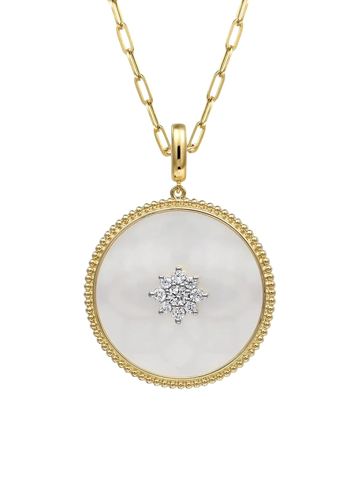 Women's Bujukan 14K Yellow Gold, Mother-Of-Pearl & 0.50 TCW Diamond Pendant
