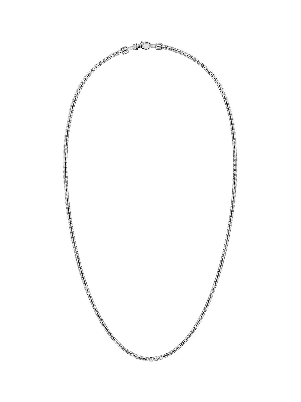 Gabriel & Co Men's Classic Sterling Silver Box Chain Necklace/3.5MM