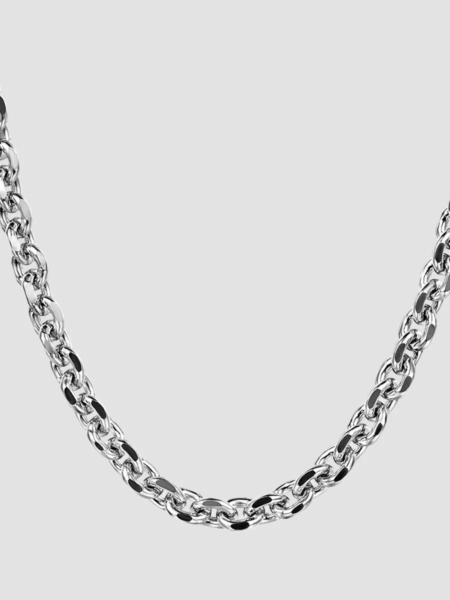 Gabriel & Co Men's Classic Sterling Silver Chain Necklace/3.6MM | Thumbnail 3 Gabriel & Co Men's Classic Sterling Silver Chain Necklace/3.6MM | Thumbnail 3