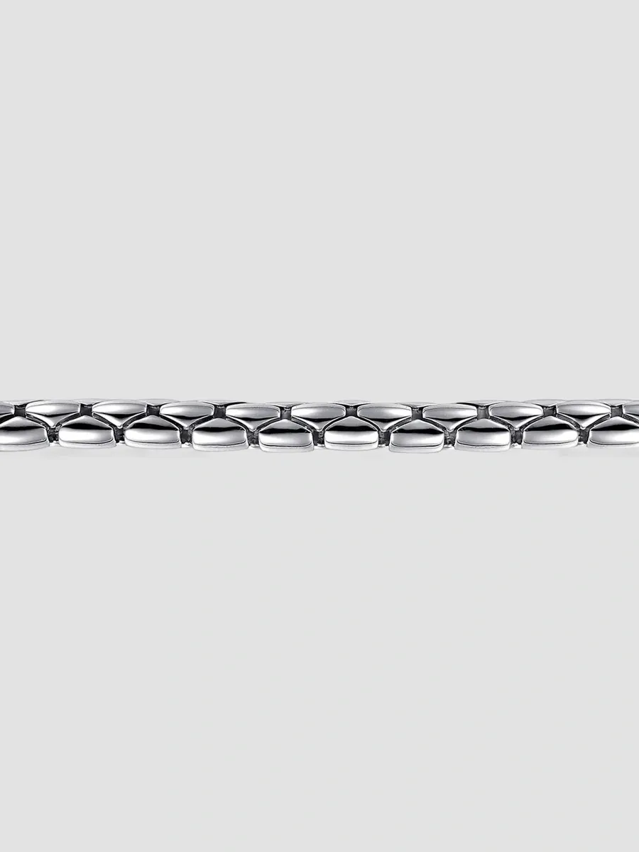Gabriel & Co Men's Classic Sterling Silver Tubular Chain Bracelet/6MM | Thumbnail 3 Gabriel & Co Men's Classic Sterling Silver Tubular Chain Bracelet/6MM | Thumbnail 3