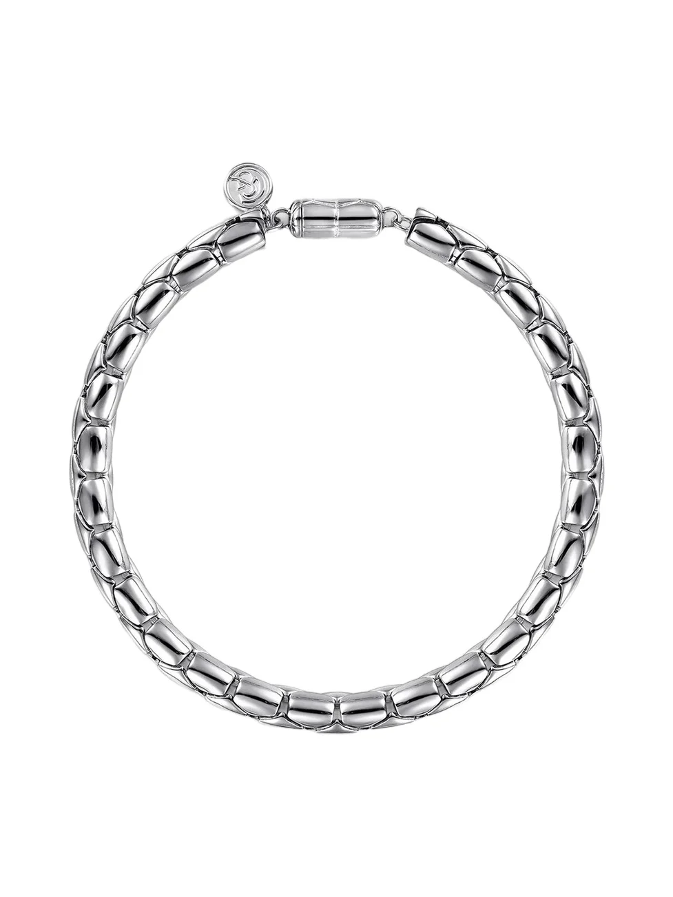 Men's Classic Sterling Silver Tubular Chain Bracelet/6MM Men's Classic Sterling Silver Tubular Chain Bracelet/6MM